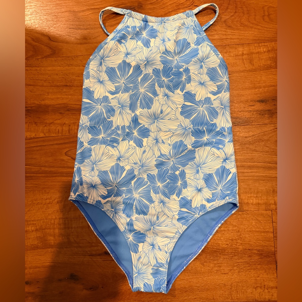 Roxy - Hibiscus High Neck One Piece Size 10Y